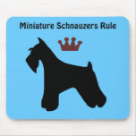 Regla Mousepad de los Schnauzers miniatura Alfombrillas De Ratones