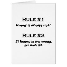 Regla Tommy Tarjeta
