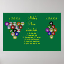 Reglas de la casa del billar posters