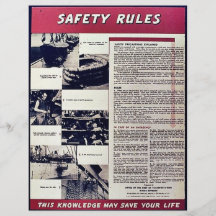 Reglas de la seguridad flyer personalizado