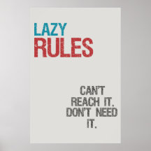 Reglas perezosas posters
