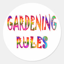 Reglas que cultivan un huerto pegatina redonda
