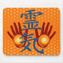 Reiki da puntos del naranja del | alfombrillas de ratones