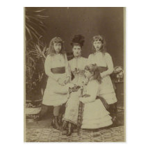 Reina Alexandra con sus hijas #010UK Tarjeta Postal