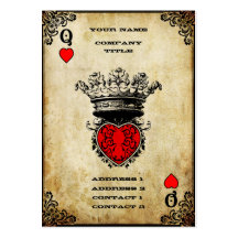 Reina de corazones - tarjeta de visita
