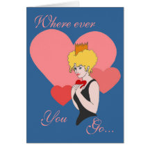 Reina de corazones tarjetón