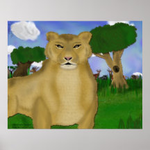 Reina de la impresión de Serengeti Poster