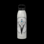 Reina de Riddian - arte blanco del fractal del áng botellas de agua