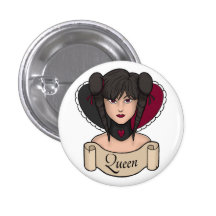 Reina del botón de los corazones pins