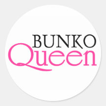 Reina del Bunko Pegatina Redonda