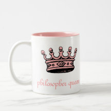 Reina del filósofo (crwn) del pnk 2tone rosado (ma taza