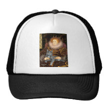 Reina - gato gris gorro