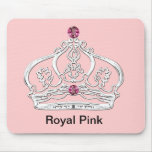 Reina real rosada Mousepads