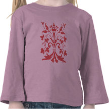 Reina única de la flor de lis (salmones oscuros) camisetas