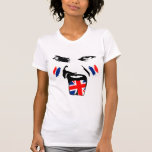 Reino Unido pintó la camiseta femenina de la cara 
