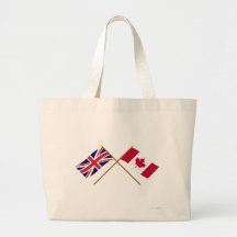 Reino Unido y banderas cruzadas Canadá Bolsa
