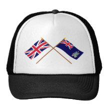 Reino Unido y banderas cruzadas islas del sur de G Gorras De Camionero