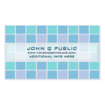 Rejilla azul del mosaico tarjetas de negocios