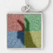 Rejilla del color de la sombra cuatro de los oídos llavero personalizado