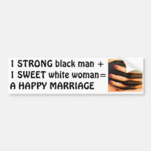 Relación interracial pegatina de parachoque