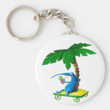 Relájese en la playa llavero personalizado