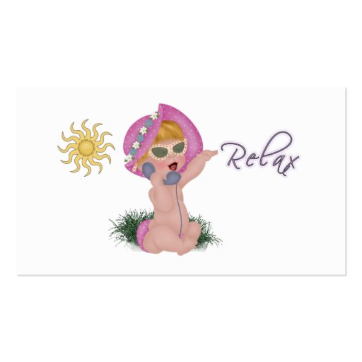 ¡Relájese! Tarjeta de visita del fiesta y del plan