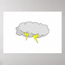Relámpago en nubes de la tempestad de truenos impresiones