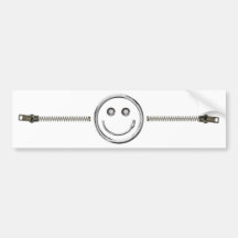 Relampagúelo - smiley (la curva) etiqueta de parachoque
