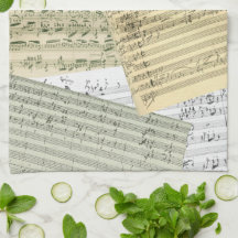 Relevo del manuscrito de Brahms Toalla De Cocina
