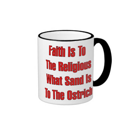 Religión de la avestruz taza