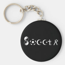 Religión del fútbol llaveros
