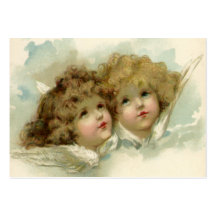 Religión del vintage, ángeles del navidad del Vict Tarjeta Personal