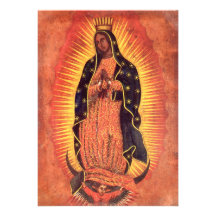 Religión del vintage, señora de Guadalupe, Virgen  Invitaciones Personales
