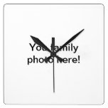 Reloj adaptable de la foto de familia reloj de pared