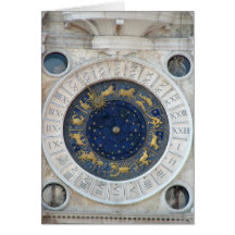 Reloj astrológico, plaza San Marco, Venecia Tarjeta