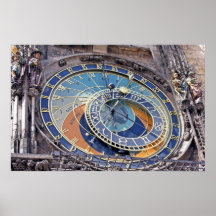 Reloj astronómico, ciudad vieja, Praga Posters