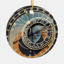 Reloj astronómico en Praque Adornos De Navidad