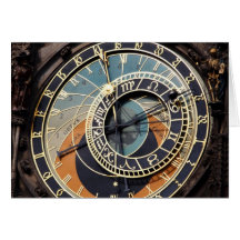 Reloj astronómico en Praque Tarjeton