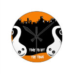Reloj bilateral de Halloween de los fantasmas reloj de pared