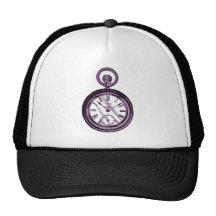 reloj de bolsillo púrpura gorros  