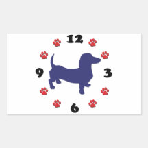 Reloj de Doxie del Dachshund Rectangular Altavoz