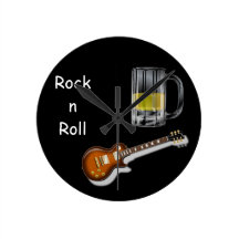 Reloj de la cerveza y de la guitarra
