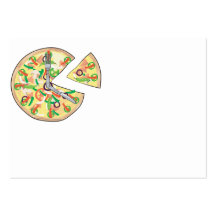 Reloj de la empanada de pizza plantilla de tarjeta personal
