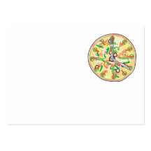 Reloj de la empanada de pizza plantillas de tarjeta de negocio