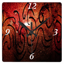 ¡Reloj de la pared abstracto del ámbar! reloj de pared
