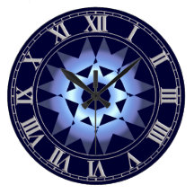 Reloj de pared azul de Starburst
