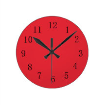 Reloj de pared brillante de la cocina del rojo de  relojes de pared