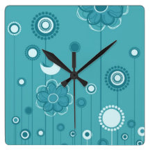 Reloj de pared caprichoso de las flores