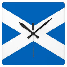 Reloj de pared con la bandera de Escocia