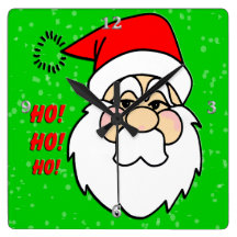 Reloj de pared cuadrado de Papá Noel Relojes De Pared